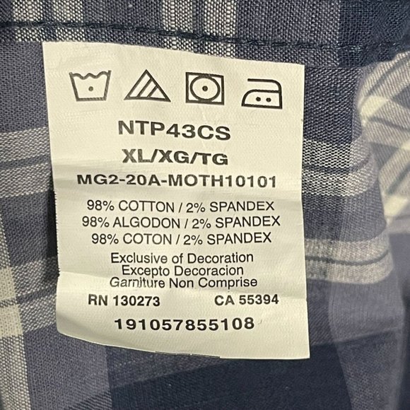 Wrangler Mens Button Up Shirt Multicolor Plaid Size XL Regular Fit‎ Long Sleeve - Picture 11 of 12